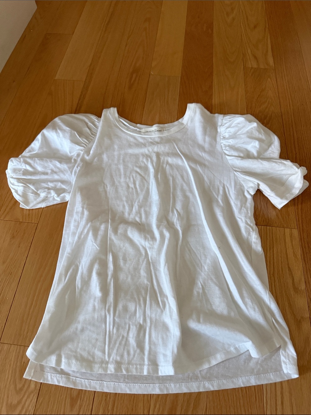 Treasure & Bond White Puff Sleeve Tee